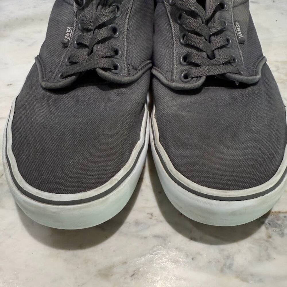 Vans Gray and White Atwood Sneakers, Size 11.5
